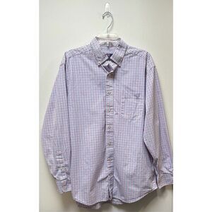 Vineyard Vines Classic fit Murray men long sleeve blue pink shirt size L #40-171